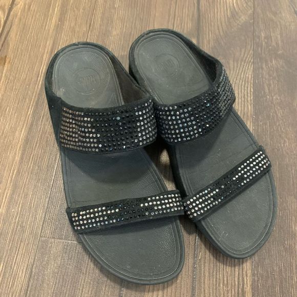 Fitflop | Shoes | Fitflops Ortho Arch Support Black Bejeweled Size 1  Sandals | Poshmark